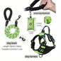 [3pcs Escape-Proof Dog Set] 3pcs Adjustable, Soft, Comfortable Escape-Proof Dog Harness & Leash & Poop Bag Dispenser Set | Breathable Dog Vest, Night Reflex, Suitable for Medium and Large Dogs Walking