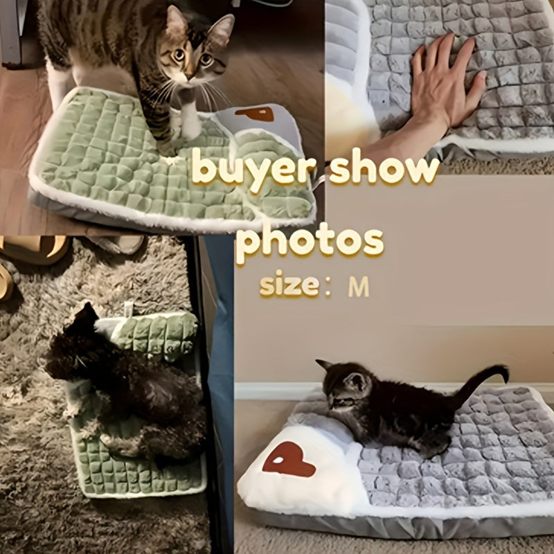 Four Seasons Dog Mat, Universal Kennel, Sleeping Nest with Winter Removable And Washable Floor Mat, Dog Sleeping Mat, Pet Soft Spine Protection, Dog Bed, Pet Sleeping Pad, Removable Mat, Square Pet Bed, Highquality Pet Mat, B