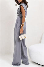Poised Allure Draped Two-Piece Set