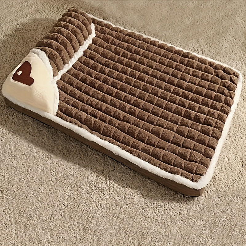 Four Seasons Dog Mat, Universal Kennel, Sleeping Nest with Winter Removable And Washable Floor Mat, Dog Sleeping Mat, Pet Soft Spine Protection, Dog Bed, Pet Sleeping Pad, Removable Mat, Square Pet Bed, Highquality Pet Mat, B