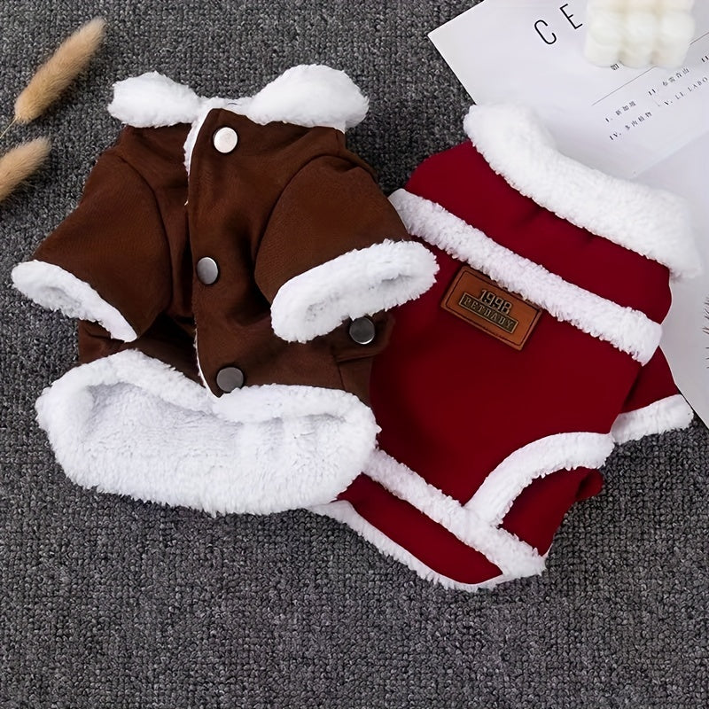 Pet Clothes Dog Sweater Cat Vest Autumn Winter Thickened Warm Puppy Coat Suitable for Small and Medium Dogs Spring Autumn Winter Warmth
