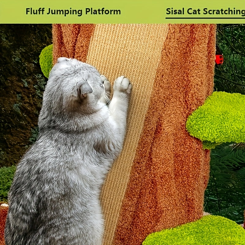 88.6" Extra Large Cat Tree Tower, Solid Wood Cat Tree, Luxury Cat Stuff Clearance, Cat Bed for Multi-Cat Households, Cat Toys for Indoor, Cat Scratcher, Cat Condo, Local Warehouse Cat House, Cat Scratching Post, Cat Climbe Fu