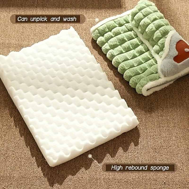 Four Seasons Dog Mat, Universal Kennel, Sleeping Nest with Winter Removable And Washable Floor Mat, Dog Sleeping Mat, Pet Soft Spine Protection, Dog Bed, Pet Sleeping Pad, Removable Mat, Square Pet Bed, Highquality Pet Mat, B