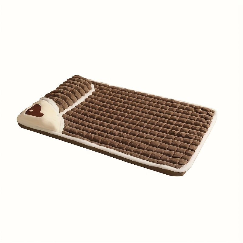 Four Seasons Dog Mat, Universal Kennel, Sleeping Nest with Winter Removable And Washable Floor Mat, Dog Sleeping Mat, Pet Soft Spine Protection, Dog Bed, Pet Sleeping Pad, Removable Mat, Square Pet Bed, Highquality Pet Mat, B