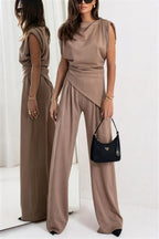 Poised Allure Draped Two-Piece Set