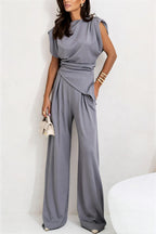 Poised Allure Draped Two-Piece Set